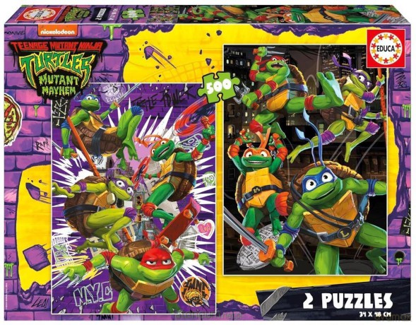 EDUCA 2x500 el. Wojownicze Żółwie Ninja [PUZZLE]