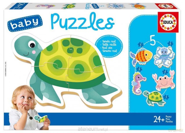 EDUCA 3-5 el. Morskie stworzenia [PUZZLE]