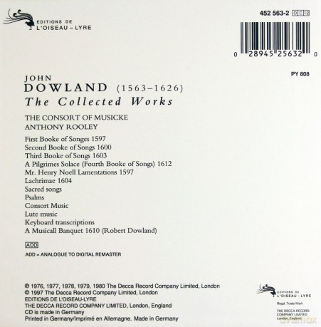 The Consort Of Musicke: Dowland: The Collected Works (BOX) [12CD]