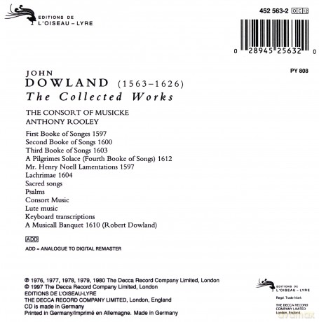 The Consort Of Musicke: Dowland: The Collected Works (BOX) [12CD]