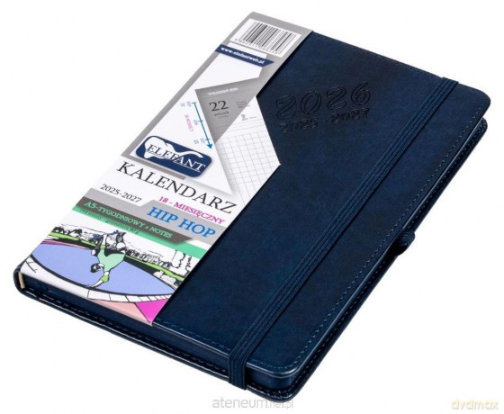Kalendarz 2025/2027 A5 18M + notes Hip Hop granat [KALENDARZ]