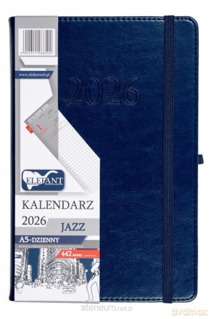 Kalendarz 2026 A5 dzienny Jazz granatowy [KALENDARZ]