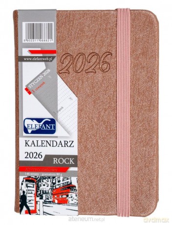 Kalendarz 2026 A7 tygodniowy Rock miedziany [KALENDARZ]