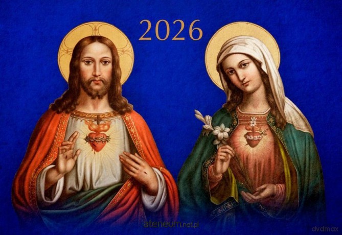 Kalendarz 2026 trójdzielny Najświętsze Serce [KALENDARZ]