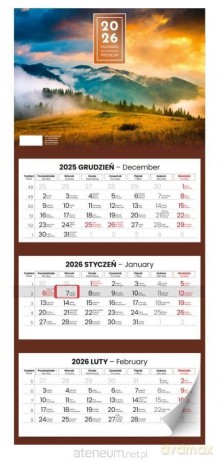 Kalendarz 2026 trzymiesięczny premium [KALENDARZ]