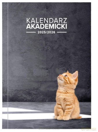 Kalendarz akademicki 2025/2026 A5 tygodniowy PCV Kot [KALENDARZ]