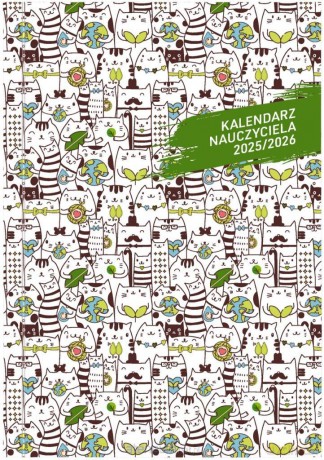Kalendarz nauczyciela 2025/2026 B5 tygodniowy PCV Koty [KALENDARZ]
