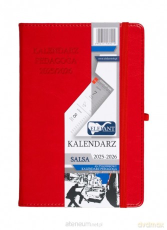 Kalendarz pedagoga 2025/26 A5 tygodniowy Salsa czerwony [KALENDARZ]