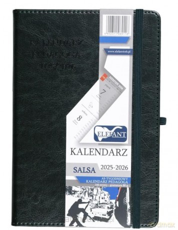 Kalendarz pedagoga 2025/26 A5 tygodniowy Salsa zielony [KALENDARZ]