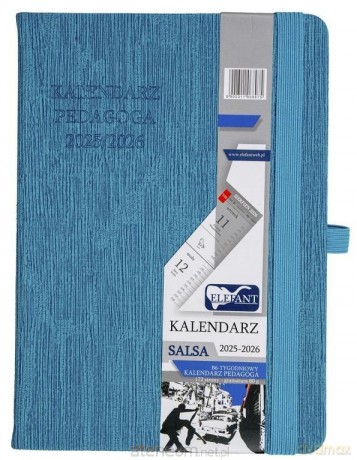 Kalendarz pedagoga 2025/26 B6 tygodniowy Salsa turkusowy [KALENDARZ]