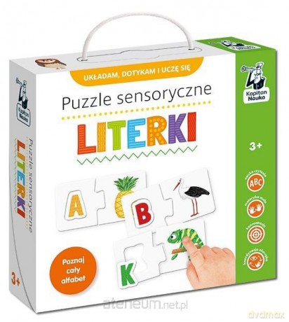 Kapitan Nauka. Puzzle sensoryczne. Literki [PUZZLE]