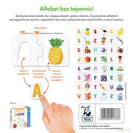 Kapitan Nauka. Puzzle sensoryczne. Literki [PUZZLE]