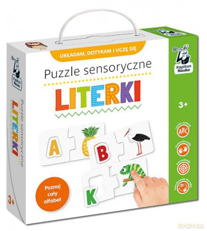 Kapitan Nauka. Puzzle sensoryczne. Literki [PUZZLE]