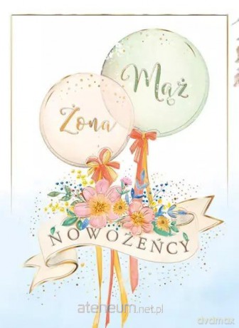 Karnet A5 Ślub Balony