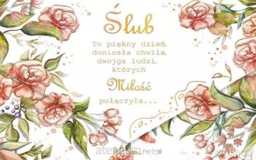 Karnet koperta A5 Ślub Koty