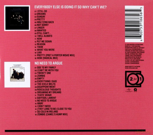 The Cranberries: 2 For 1: Everybody Else Is Doing It / No (ecopack) [2CD]