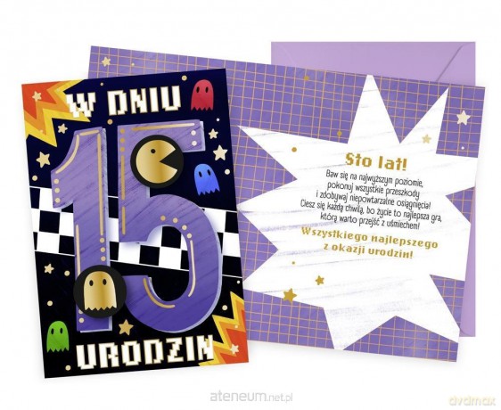 Karnet Urodziny 15