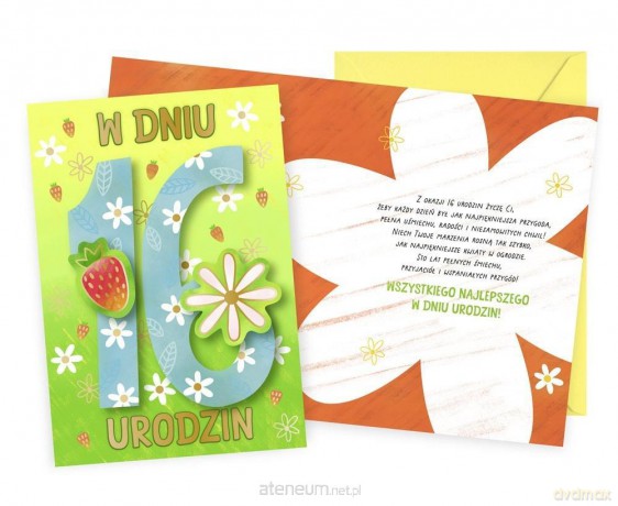 Karnet Urodziny 16
