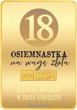 Karnet Urodziny 18