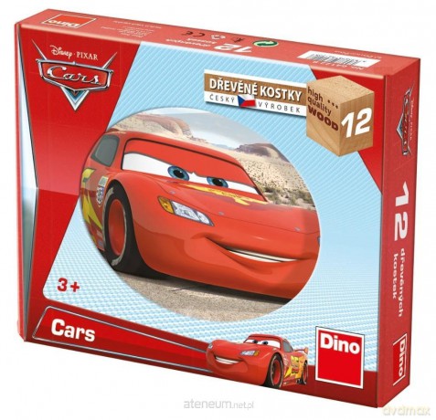 Klocki drewniane obrazkowe Auta Cars 12el [PUZZLE]