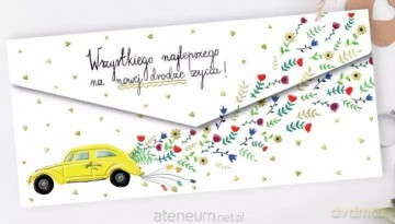 Koperta Ślub Żółte auto