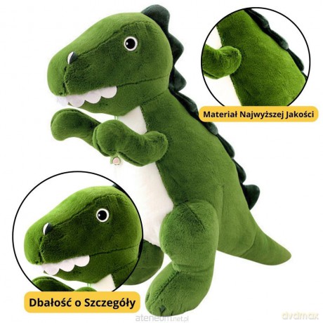 Maskotka przytulanka dinozaur zielony 27cm