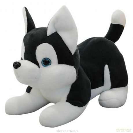 Maskotka przytulanka Husky czarno biały 30cm
