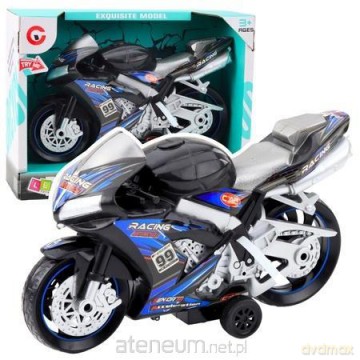 Motor wyścigowy czarno niebieski