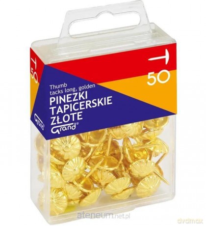 Pinezki tapicerskie złote 50szt