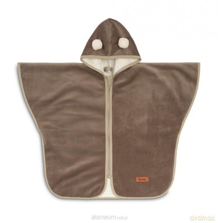 Ponczo samochodowe beżowy plusz