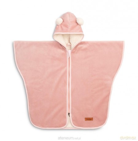 Ponczo samochodowe różowy plusz