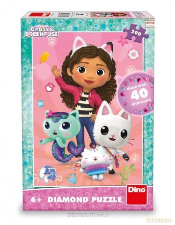 Puzzle 200 el. z diamencikami, Koci Domek Gabi [PUZZLE]