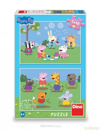 Puzzle 2w1 Świnka Peppa i przyjaciele [PUZZLE]