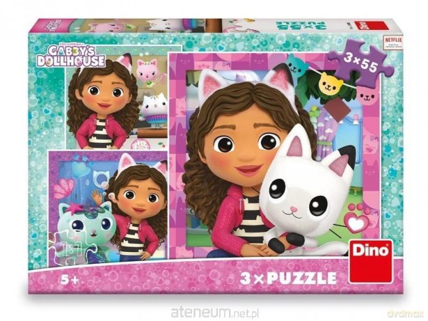 Puzzle 3w1 Koci Domek Gabi, Przyjaciele [PUZZLE]