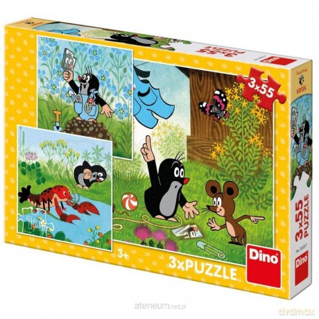 Puzzle 3w1 Krecik i spodenki 3x55el [PUZZLE]