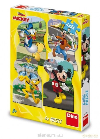 Puzzle 4w1 4x54 Myszka Miki [PUZZLE]