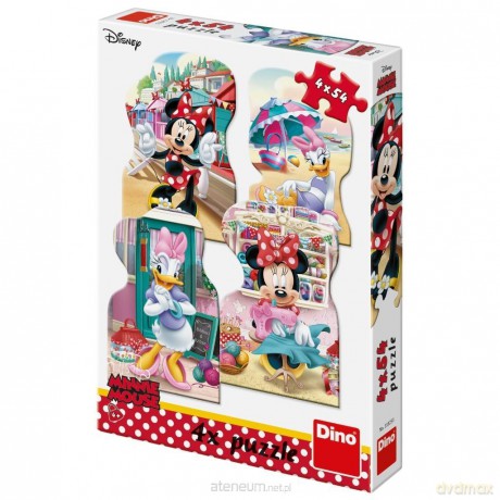 Puzzle 4w1 4x54 Myszka Minnie i Daisy [PUZZLE]