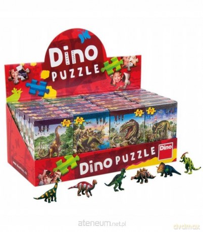 Puzzle 60 Dinozaury i figurka mix [PUZZLE]