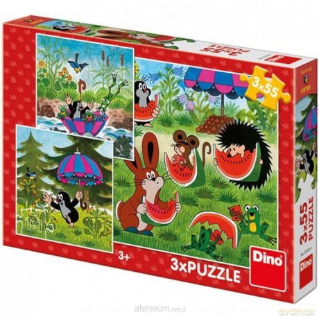 Puzzle dla dzieci 3w1 Krecik i parasol [PUZZLE]