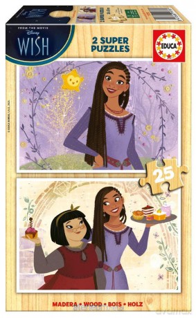 Puzzle drewniane 2x25 Życzenie
