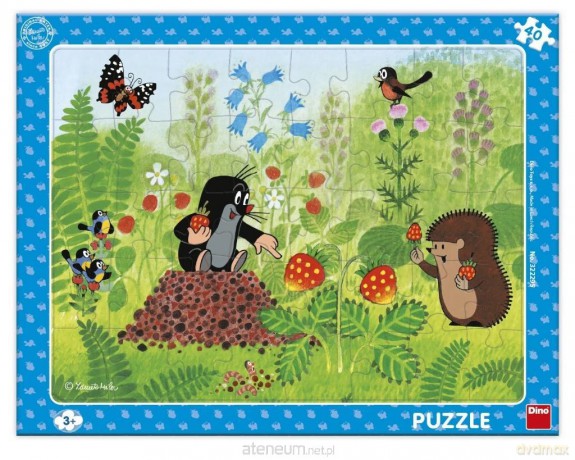 Puzzle ramkowe Krecik i poziomki 40el [PUZZLE]