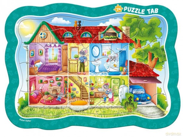Puzzle ramkowe. Mysi domek [PUZZLE]