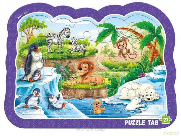 Puzzle ramkowe. Zwierzęta w zoo [PUZZLE]