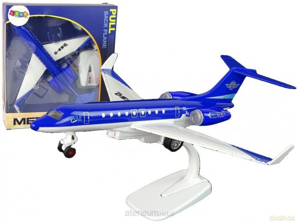 Samolot pasażerski G-650 z napędem niebieski