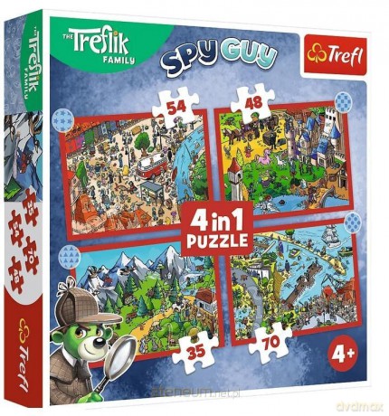 TREFL 4w1 Podróże Treflików [PUZZLE]