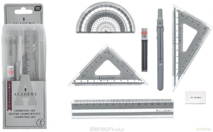 Zestaw geometryczny w pudelku Smart Academy 7el
