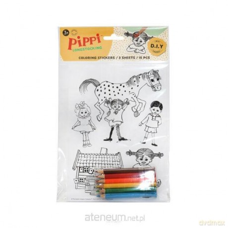 Zestaw kreatywnych naklejek do zabawy Pippi