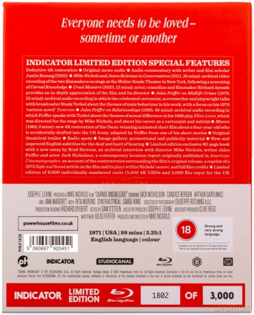Carnal Knowledge (Limited) (Porozmawiajmy o kobietach) [Blu-Ray]