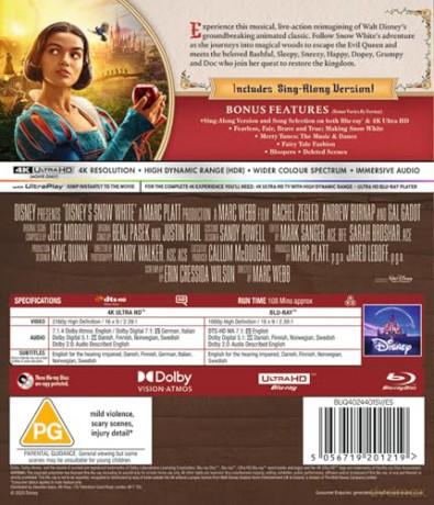Disney's Snow White (Śnieżka) [Blu-Ray 4K]+[Blu-Ray]