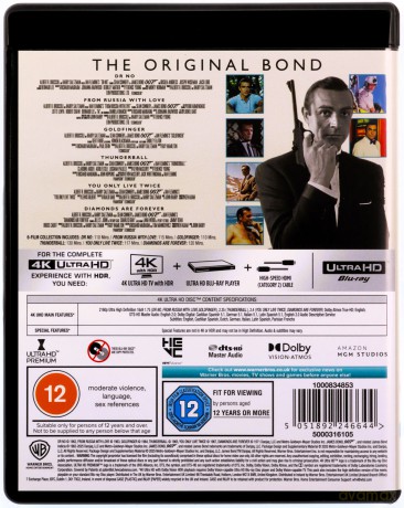 James Bond: Sean Connery 6-Film Collection (Vanilla Version) [12xBlu-Ray 4K]